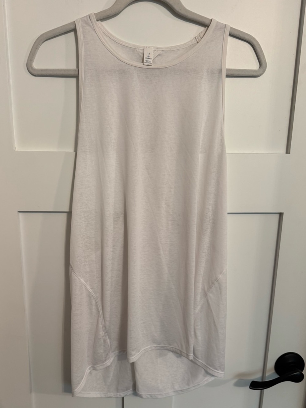 lululemon athletica Pearl White Sheer Tank top - size 12